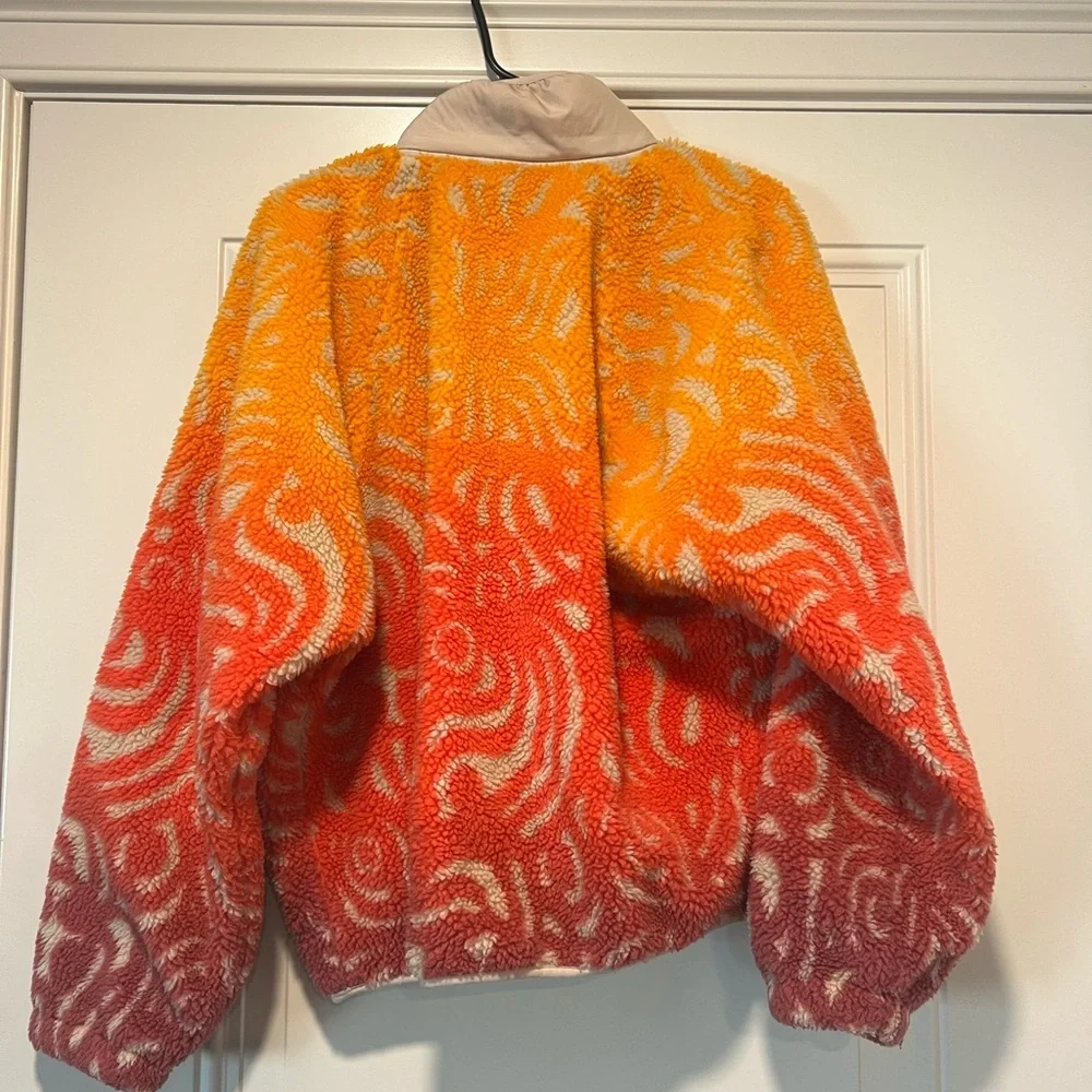 FP Movement by Free People Ombre Sherpa Jacket in Orange, Yellow & Cream - Picture 2 of 4